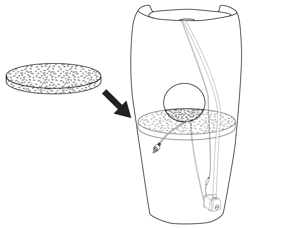 Glitzhome 2007300050 Oversized Black Outdoor Ceramic Pot Fountain - ASSEMBLY 4