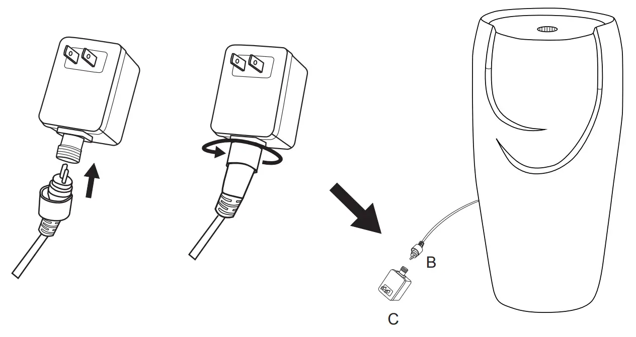 Glitzhome 2007300050 Oversized Black Outdoor Ceramic Pot Fountain - ASSEMBLY 5