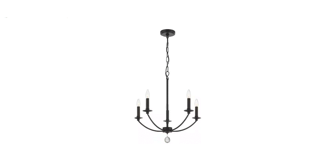 Crystorama Mil-8005-bk Mila 5 Light Black Chandelier Instruction Manual Crystorama Mil-8005-bk Mila 5 Light Black Chandelier Instruction Manual