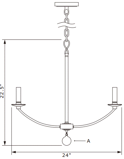 CRYSTORAMA MIL-8005-BK Mila 5 Light Black Chandelier-FIG1