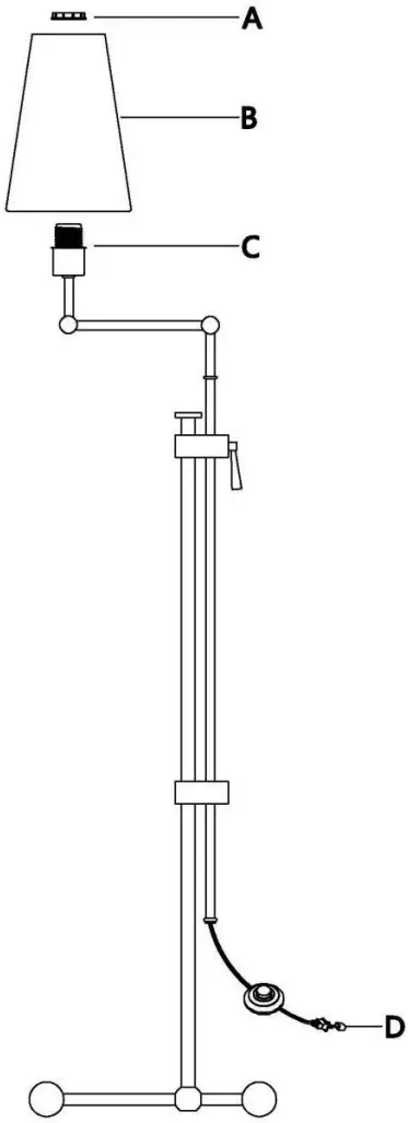 Ethan Allen 092012 BRS Cole Pull Up Floor Lamp