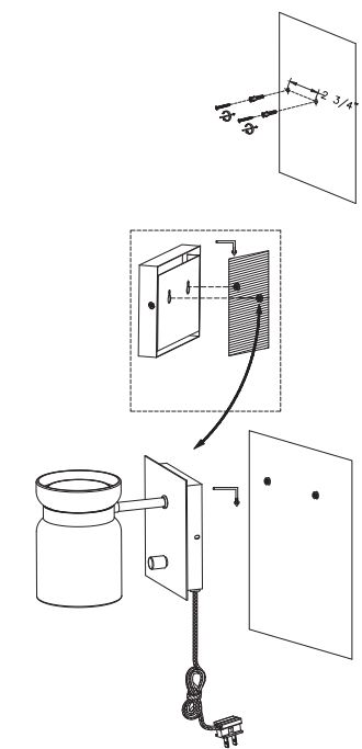 globe 91002869 Light Matte Brass LED Integrated Plug-In or Hardwire Wall Sconce-fig-5
