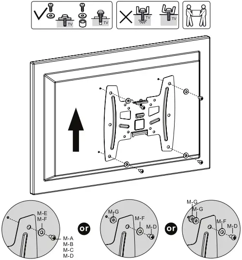 ONE FOR ALL WM4221 Solid Tilting TV Wall Mount B4