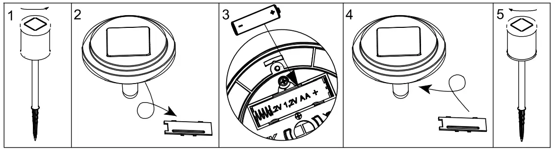 costco P104CR 4 Solar LED Pathway Lights - Assembly 1