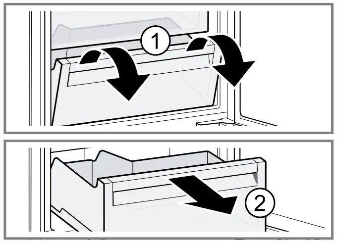 SIEMENS KI41F Refrigerator - Removing the shelf3