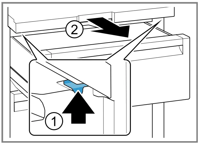 SIEMENS KI41F Refrigerator - Removing the shelf4