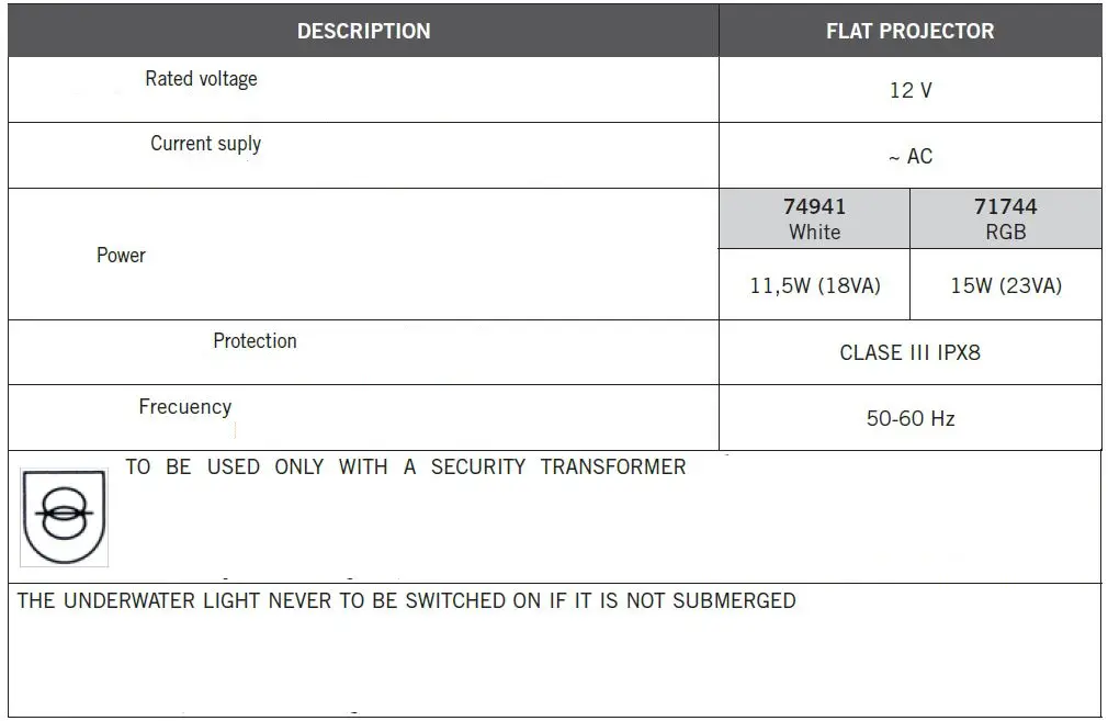 Fluidra Espa a 74941 Flat Underwater Projector-FIG-9