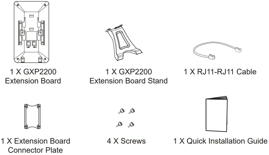 GRANDSTREAM GXP2200EXT Expansion Module for VoIP Phone - PACKAGE CONTENTS