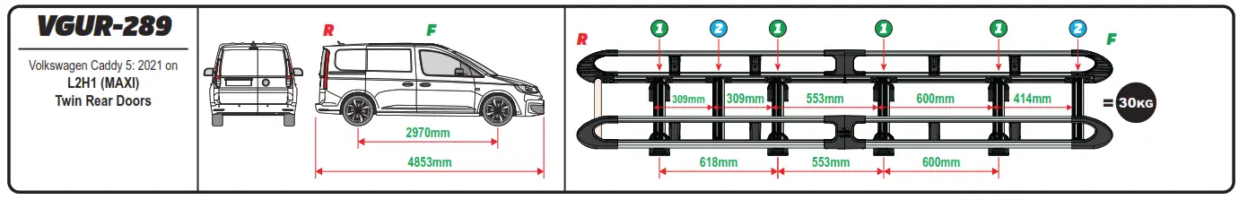 VAN GUARD ULTI Rack+ Roof Rack - Figure2