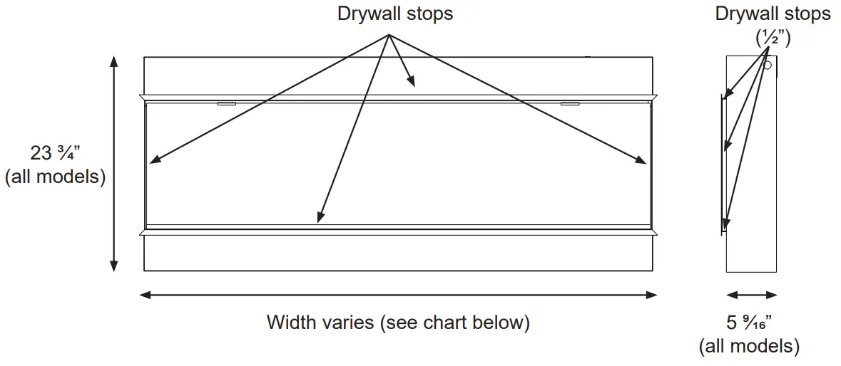 MODERN FLAMES LPS-4414 Landscape Pro Slim Series 44 Inch Built In Linear Electric Fireplace - PRODUCT GUIDE