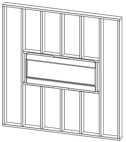 MODERN FLAMES LPS-4414 Landscape Pro Slim Series 44 Inch Built In Linear Electric Fireplace - framed 1