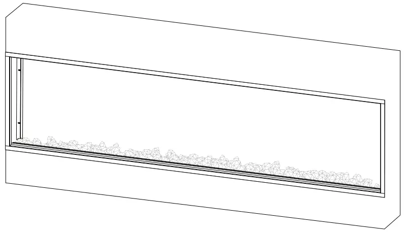 MODERN FLAMES LPS-4414 Landscape Pro Slim Series 44 Inch Built In Linear Electric Fireplace - framed 7