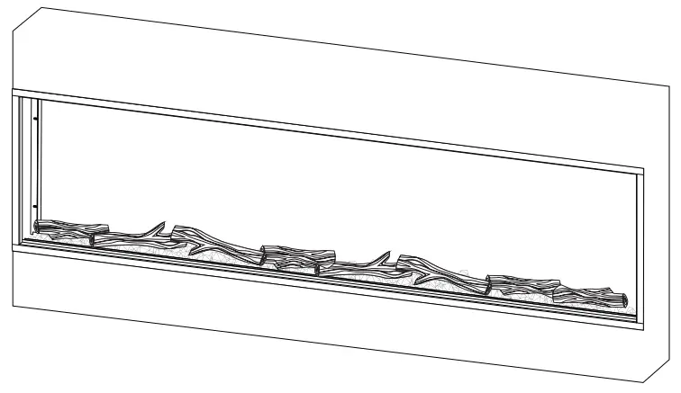 MODERN FLAMES LPS-4414 Landscape Pro Slim Series 44 Inch Built In Linear Electric Fireplace - framed 9