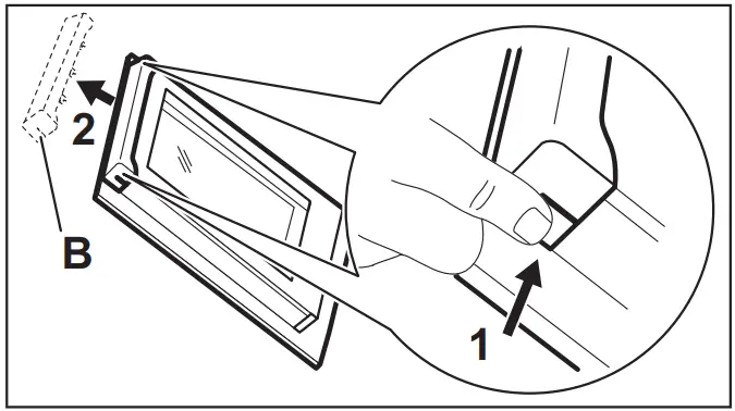 AEG BPK556360M Built In Oven - push inwards