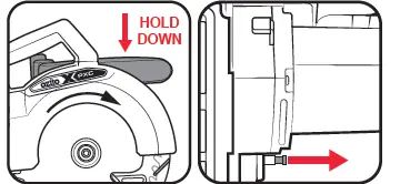 Ozito PXSMSS-036 Cordless Sliding Mitre Saw 9