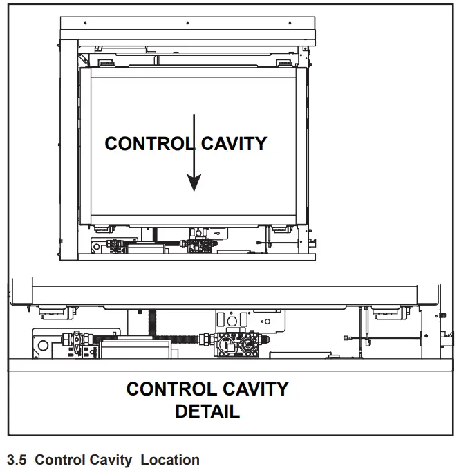 HEARTH HOME technologies RCOR DV36IN Direct Vent Gas Fireplace - Control