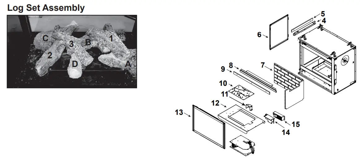 HEARTH HOME technologies RCOR DV36IN Direct Vent Gas Fireplace - Log