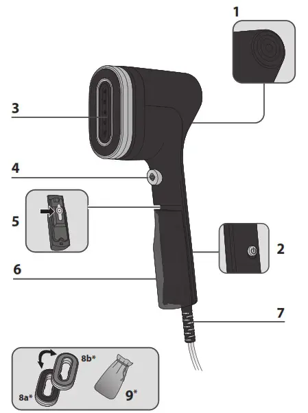 Rowenta DR2020 Handheld Garment Steamer - PRODUCT DESCRIPTION