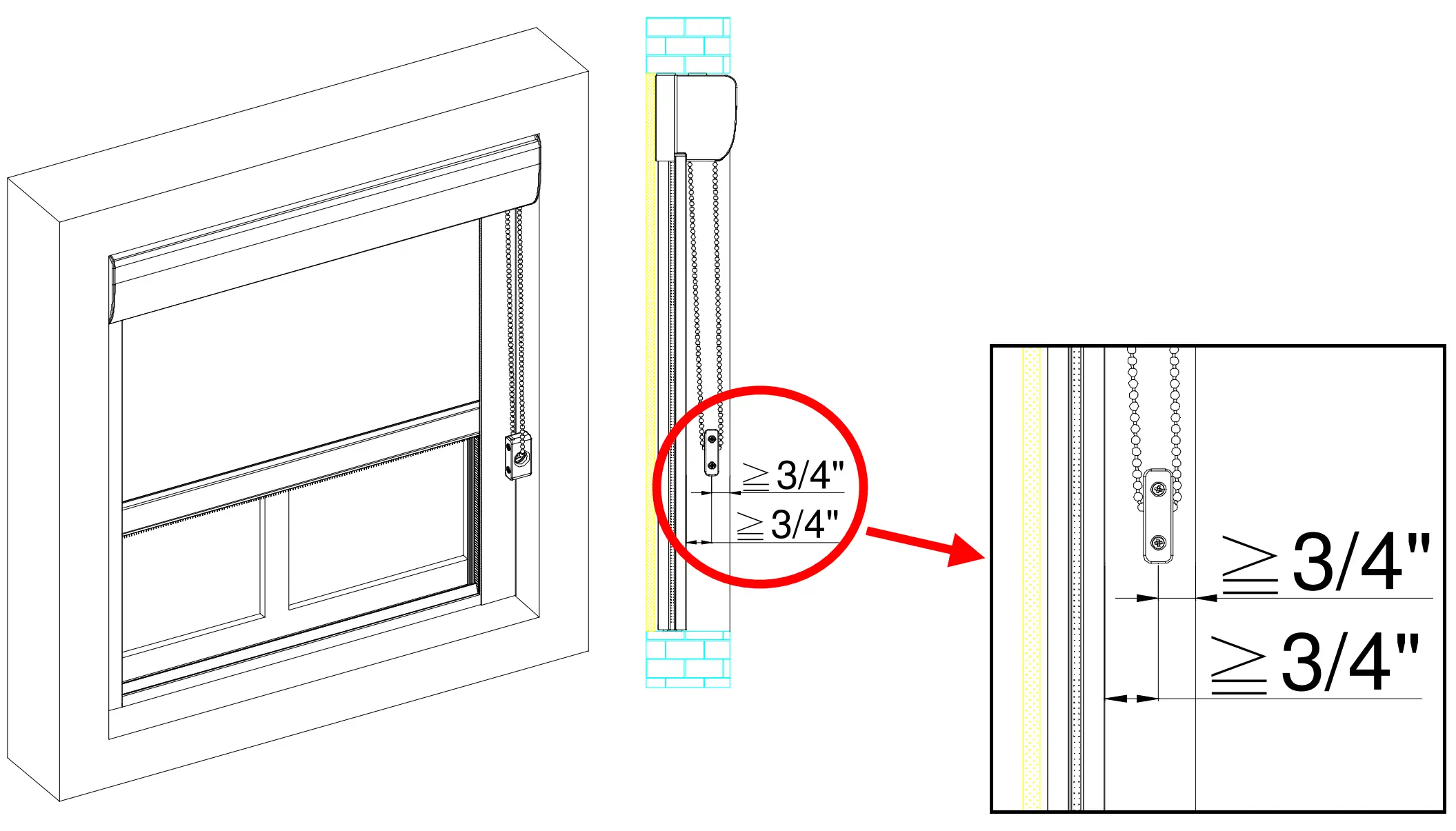 Installation of safety tension