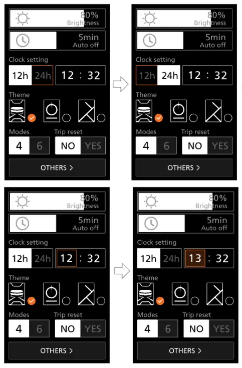 BAFANG DP C010.CB Display LCD - Clock setting