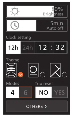 BAFANG DP C010.CB Display LCD - Modes