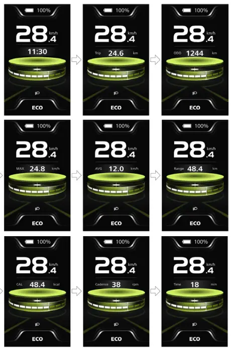 BAFANG DP C010.CB Display LCD - Multifunction Selection