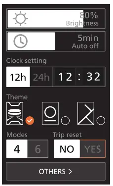 BAFANG DP C010.CB Display LCD - Trip reset