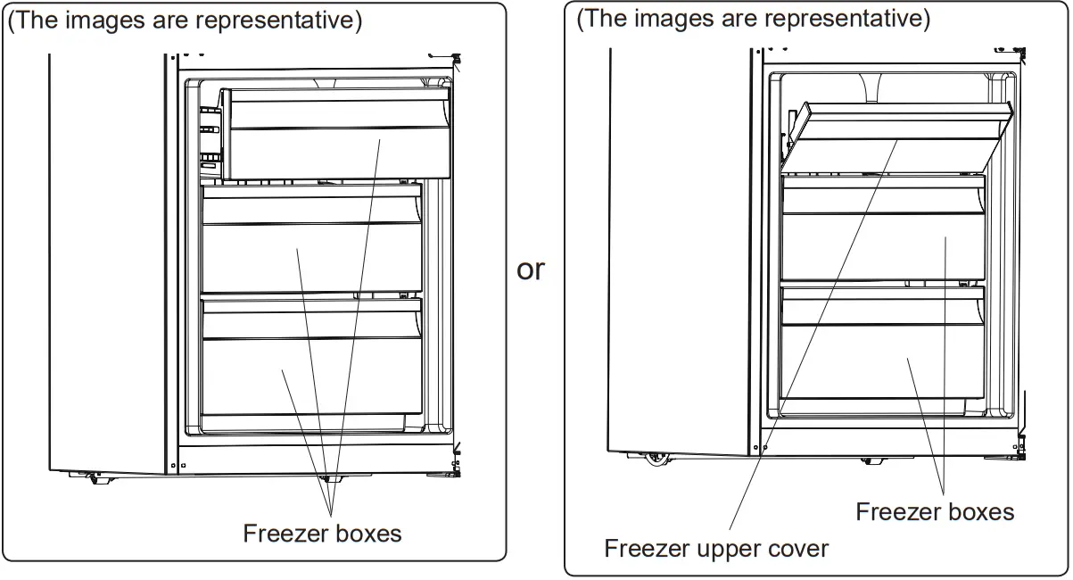 FINLUX FR FB379 FM0W FR FB379 FM0B Fridge Freezer - Freezer Box