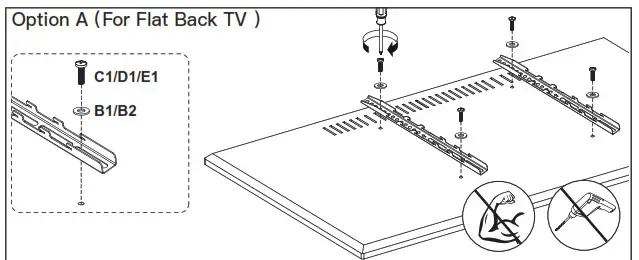 ERGOAV ERTSM2-01B Table Top TV Stand - Flat Back