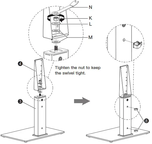 ERGOAV ERTSM2-01B Table Top TV Stand - Hardware 1
