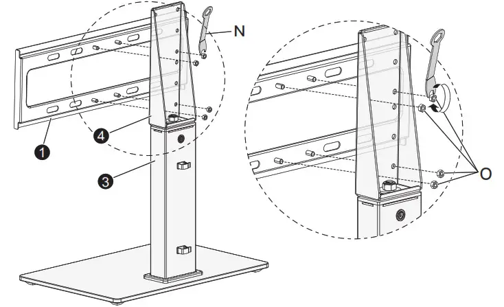ERGOAV ERTSM2-01B Table Top TV Stand - Hardware 3
