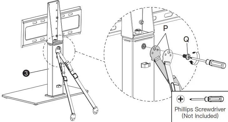 ERGOAV ERTSM2-01B Table Top TV Stand - Secure