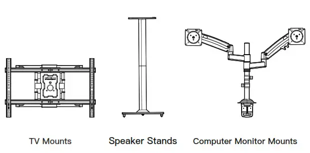 ERGOAV ERTSM2-01B Table Top TV Stand - Spacegrs