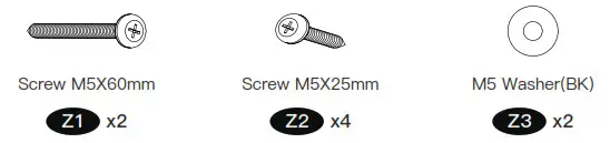 ERGOAV ERTSM2-01B Table Top TV Stand - Washe