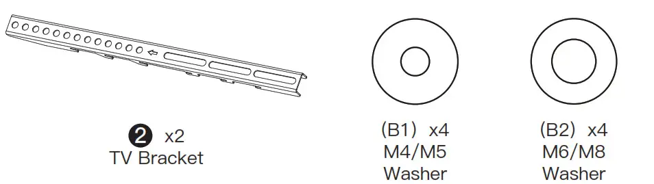 ERGOAV ERTSM2-01B Table Top TV Stand - Washer