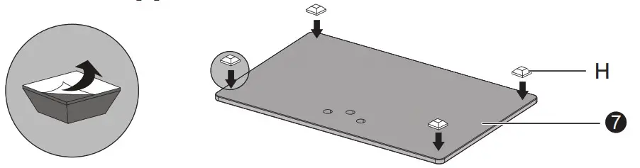 ERGOAV ERTSM2-01B Table Top TV Stand - pads