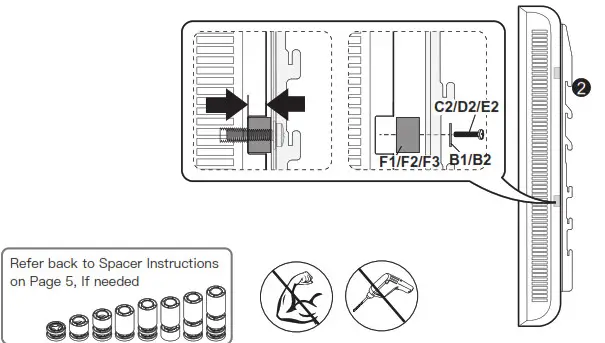 ERGOAV ERTSM2-01B Table Top TV Stand - spacer