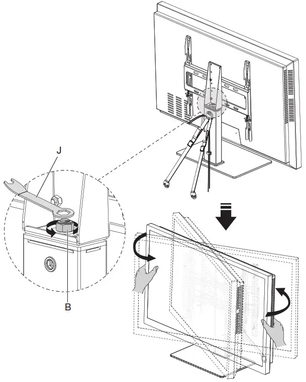 ERGOAV ERTSM2-01B Table Top TV Stand - swivelled