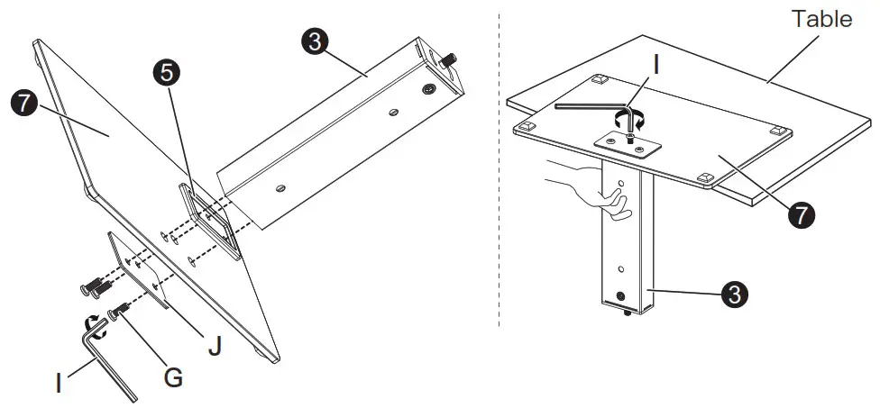 ERGOAV ERTSM2-01B Table Top TV Stand - tempered
