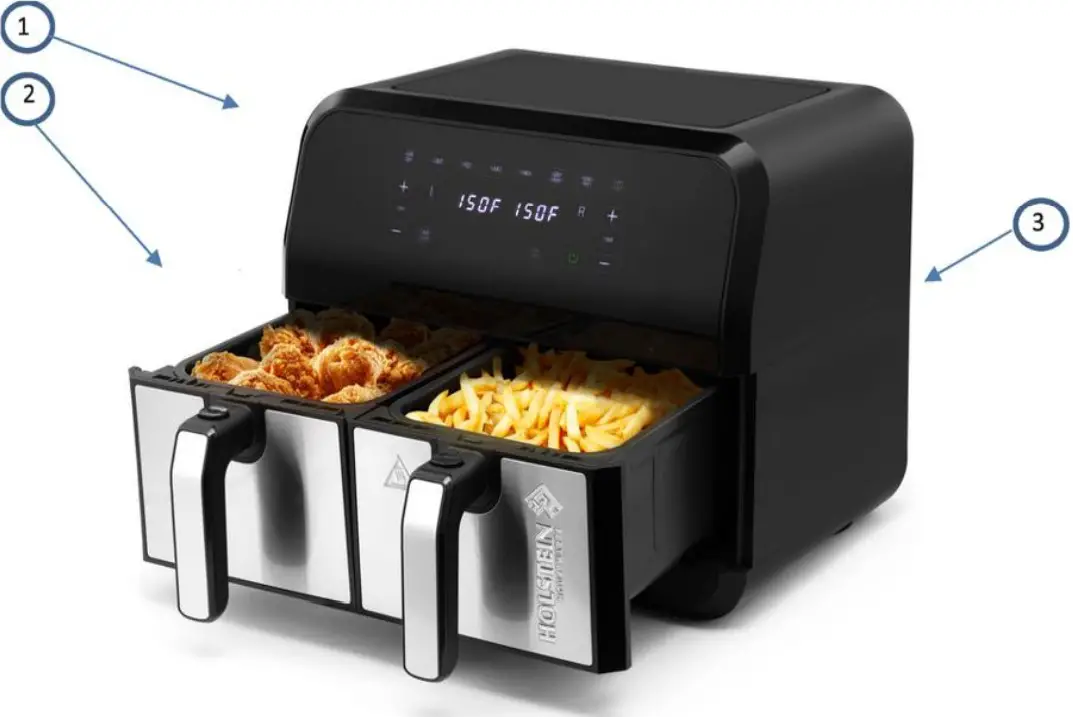 HOLSTEIN HH-09227001 8 Quart Dual Basket Digital Air Fryer - PARTS