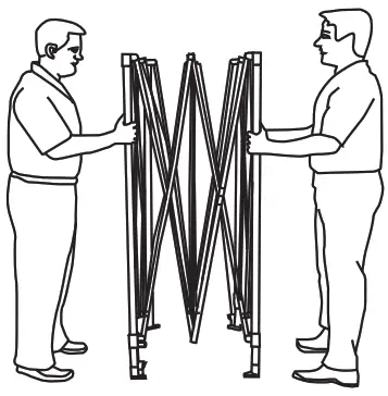 THE HOME DEPOT T84 POPTENT-BEI Pop Up Sidewall Canopy Tent - Close the frame