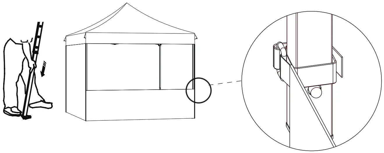 THE HOME DEPOT T84 POPTENT-BEI Pop Up Sidewall Canopy Tent - canopy height