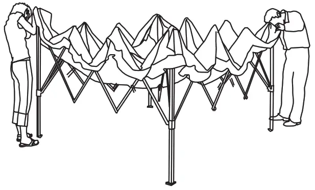 THE HOME DEPOT T84 POPTENT-BEI Pop Up Sidewall Canopy Tent - each corner