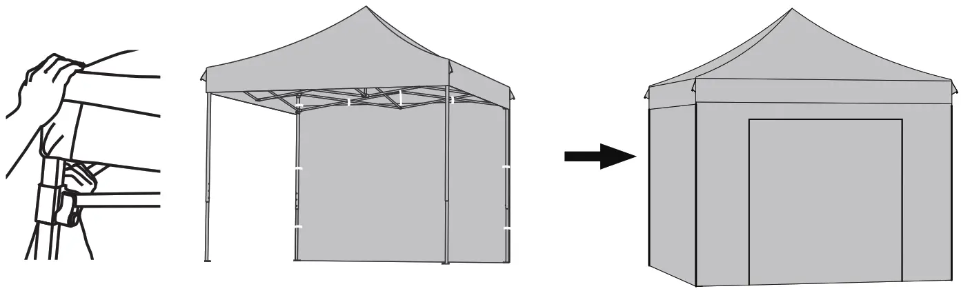 THE HOME DEPOT T84 POPTENT-BEI Pop Up Sidewall Canopy Tent - slider