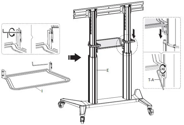 V I V O-STAND-TV120B-Aluminum-Mobile-Large-Screen-TV-Cart-FIG 10