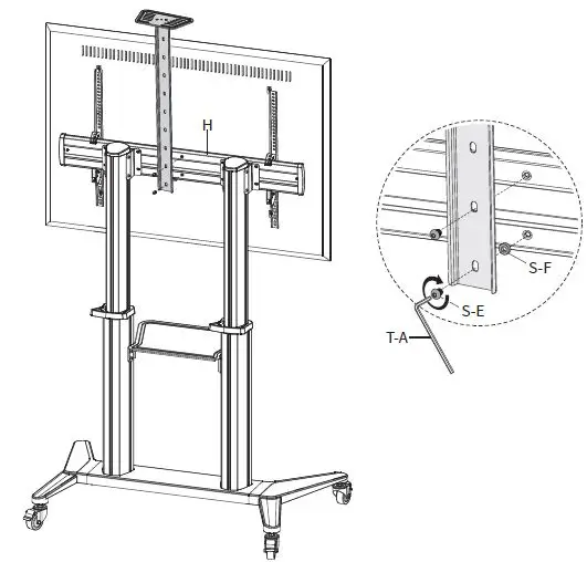 V I V O-STAND-TV120B-Aluminum-Mobile-Large-Screen-TV-Cart-FIG 15