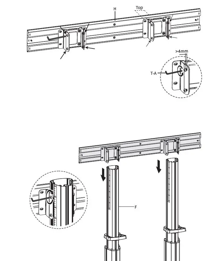 V I V O-STAND-TV120B-Aluminum-Mobile-Large-Screen-TV-Cart-FIG 8