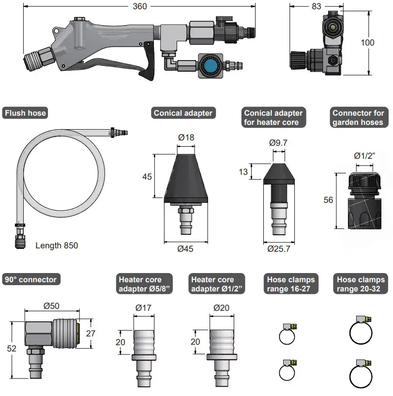 endeavour A9R5140 Pulsating Cooling System Flush Tool - Flush tool