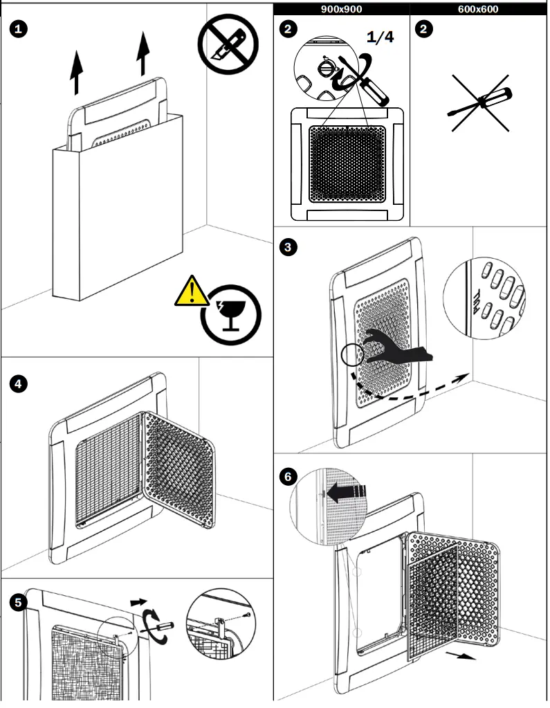 EDEN Soft 600x600 90 Cassette Fan Coil Unit - RECEIVER 3