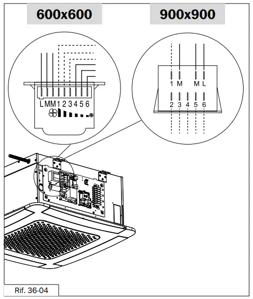 EDEN Soft 600x600 90 Cassette Fan Coil Unit - cassette motor
